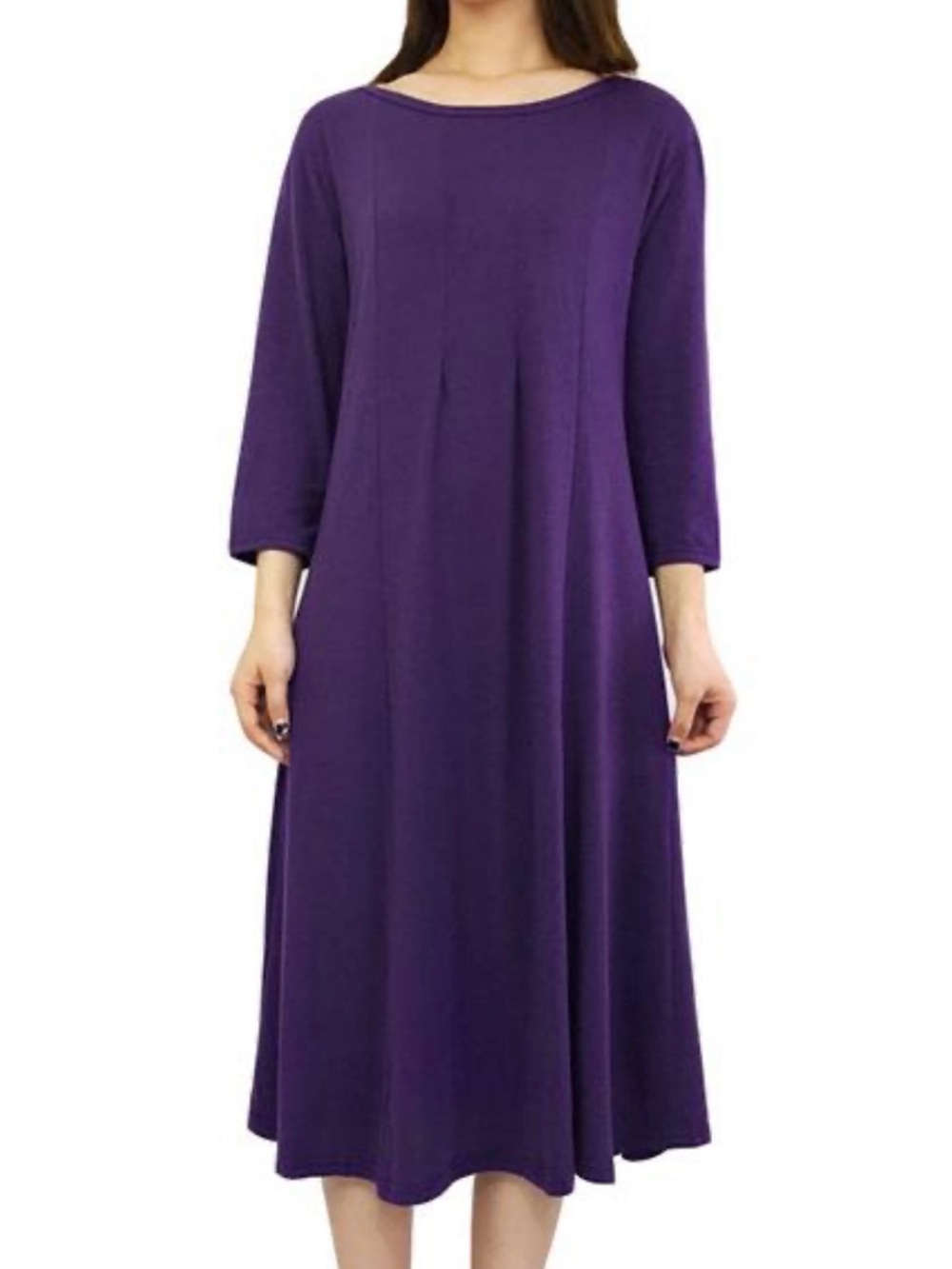 💜 NEW Anthony Richard’s Purple A-Line Long Sleeve Dress